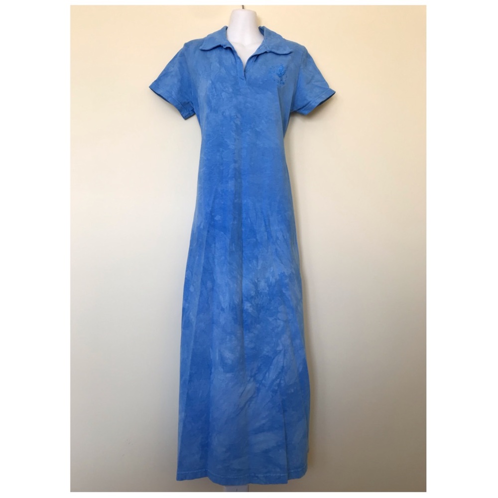 Dagoli Spirit Polo T-Shirt Maxi Dress Tie Dye 90s Hummingbird Made in Canada